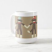 Jungen-Socken-Affefreund-Tasse Kaffeetasse (Vorderseite Links)