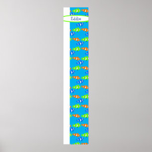 Jungen Söhne Blauer Clownfisch Schwimm Wachstumsdi Poster