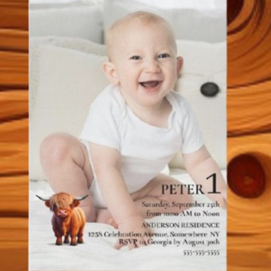 Jungen-Special zum 1. Geburtstag Einladung