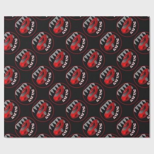 Jungen-Spielwaren-rotes Sport-Auto-Packpapier Geschenkpapier (Flach)