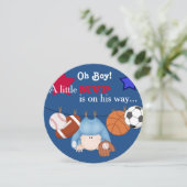 Jungen-Sport-Babyparty-Einladung Einladung (Stehend Vorderseite)