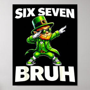 Jungen st patricks day 67 Leprechaun dab six seven Poster