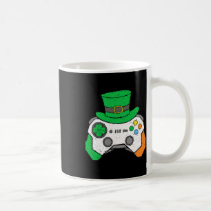 Jungen St. Patricks Day Videospiel-Controller Herr Kaffeetasse