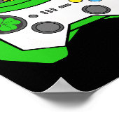 Jungen St. Patricks Day Videospiel Controller Herr Poster (Ecke)