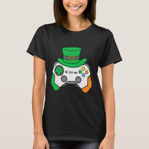 Jungen St. Patricks Day Videospiel-Controller Herr T-Shirt