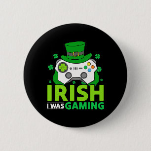Jungen St. Patricks Day Videospiel Irisch Ich war Button
