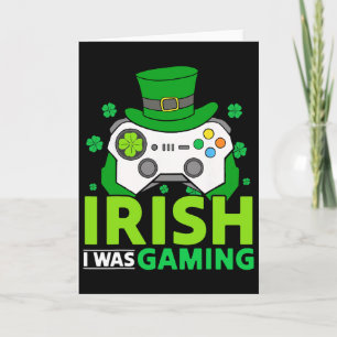 Jungen St. Patricks Day Videospiel Irisch Ich war Karte