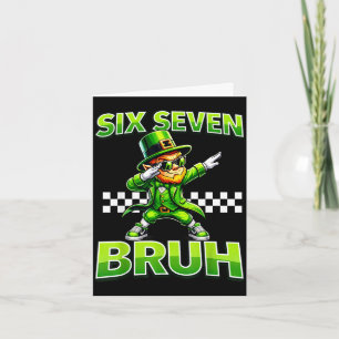 Jungen St. Patricks Tag 67 Kobold Dab Sechs Sieben Karte