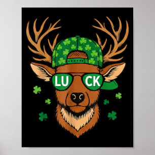 Jungen St. Patricks Tag Glücklicher Hirsch Jagd Sh Poster
