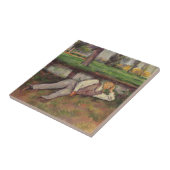Jungen-Stillstehen Pauls Cezanne | Fliese (Seite)
