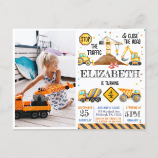 Jungen Süße Moderne Konstruktion Kinder Geburtstag Postkarte
