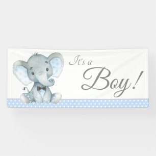 Jungen Süßer Elefant Baby Shower Banner