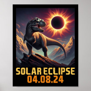 Jungen T Rex Dinosaur Astronauten Gesamtsolarauskä Poster