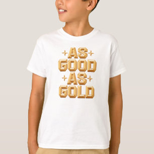 Jungen-T-Shirt So gut wie Gold / Weißes T-Shirt