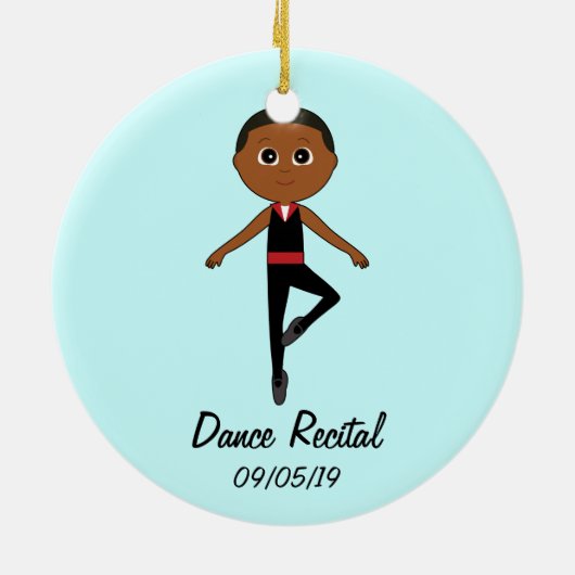 Jungen-Tänzer: Keramik Ornament (Hinten)