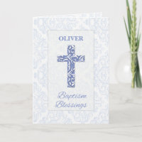 Jungen-Taufe-Segen Blaue Kreuz-Damaskus-Wirbel