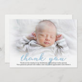 Jungen-Taufe/Taufe danken Ihnen zu kardieren Dankeskarte (Vorne/Hinten)