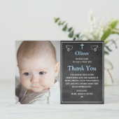 Jungen-Taufe/Taufe danken Ihnen zu kardieren Dankeskarte (Stehend Vorderseite)