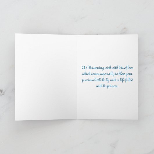 Jungen-Taufschuhe Karte (Innenseite)