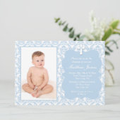 Jungen-Tauftaufeeinladungen Einladung (Stehend Vorderseite)