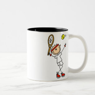 Jungen-Tennis-Spieler-Tasse Zweifarbige Tasse