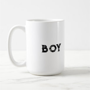 Jungen-Text mit schwarzer Textfarbe Klassischer Ka Kaffeetasse