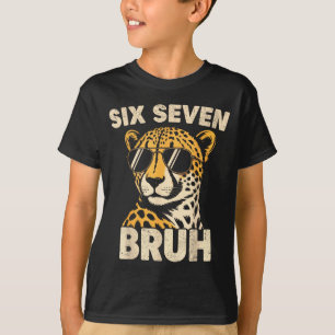 Jungen Tierprint Kleidung bruh Gepard 67 Meme sech T-Shirt