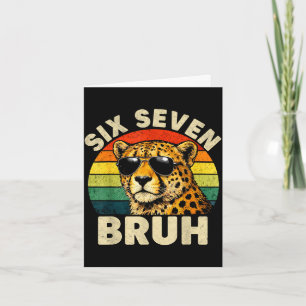 Jungen Tierprint Kleidung sechs sieben bruh Gepard Karte