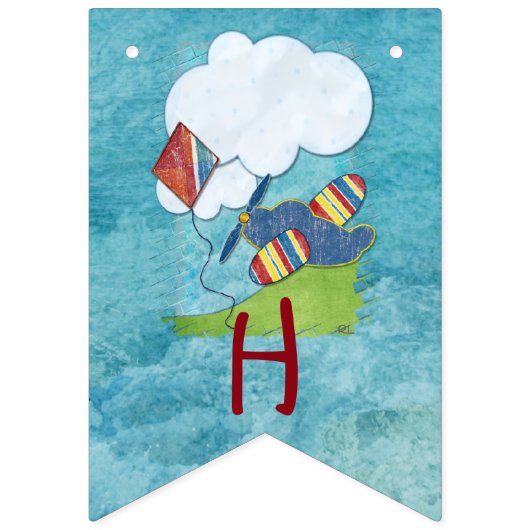 Jungen Toys Mixed Media BIRTHDAY Wimpelkette (Zweite Fahne)