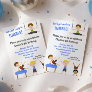 Jungen-Turn-Birthday-Party-Einladung Einladung