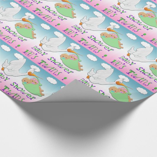 Jungen-u. Mädchen-Zwillinge 2 - Geschenkpapier (Ecke)