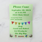 Jungen-u. Mädchen-Zwillinge sind kommende Einladung (Innenseite)