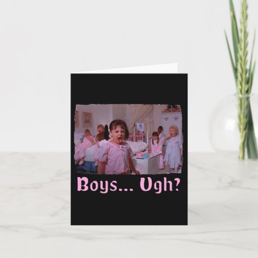 Jungen... Ugh! - Funny Valentinstag Shirt Pullover Karte (Vorderseite)