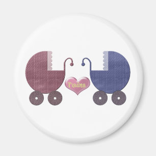 Jungen-und Mädchen-Baby-Zwillinge, Magnet
