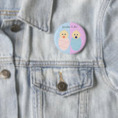 Jungen-und Mädchen-Zwillings-Großmutter-Knopf Button (Beispiel)