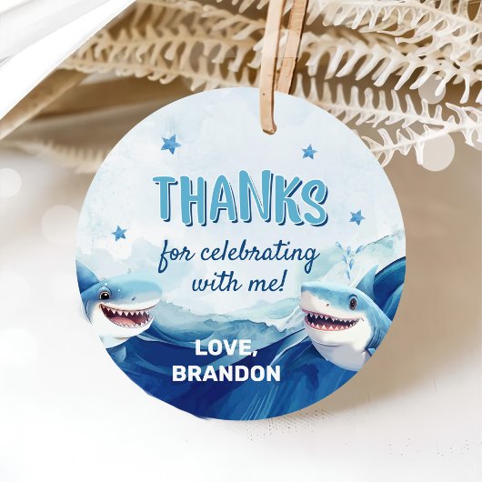 Jungen unter Meereshai 5. Geburtstag Geschenkanhänger