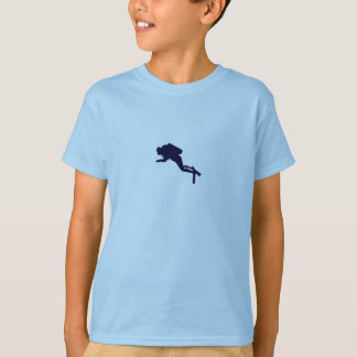 Jungen-Unterwasseratemgerät-Taucher-Entwurfs-T - T-Shirt