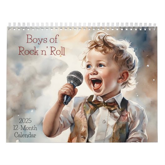 Jungen von Rock and Roll 2025 Kalender 12 Monate (Titelbild)