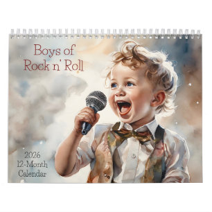 Jungen von Rock and Roll 2026 Kalender 12 Monate