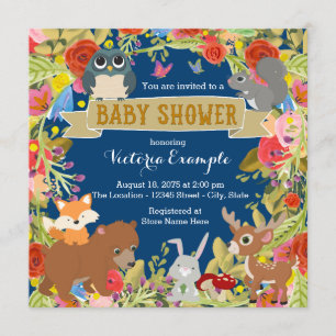 Jungen Wald Baby Shower Einladung