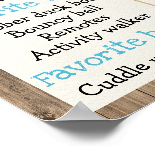 Jungen Waldland 1. Geburtstag Milestone Poster (Ecke)