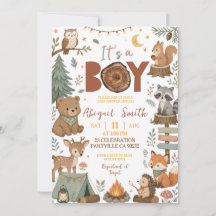 Jungen Waldtiere Es ist eine Jungen-Baby-Party-Ein