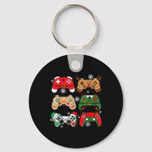 Jungen-Weihnachts-Shirt Santa Elf Gaming Controlle Schlüsselanhänger