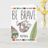 Jungen WERDEN BALD GUT - Stammestau SEIN BRAVE Karte (Gelbe Blume)