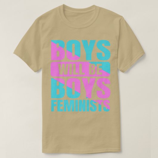 Jungen werden Boys Feministinnen Feminismus Mensch T-Shirt (Design vorne)