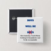 Jungen werden eines Tages Männer sein Button (Vorne & Hinten)