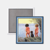 "Jungen werden Jungen sein" Magnet (Vorderseite/Rückseite)