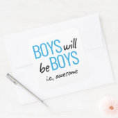 Jungen werden Jungen sein. Phantastische Ermächtig Quadratischer Aufkleber (Umschlag)