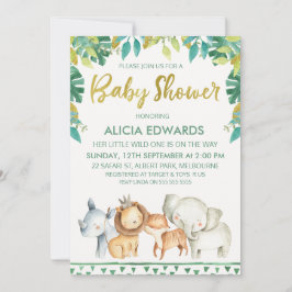 Jungen-wilde Safari-Babyparty-Einladung Einladung