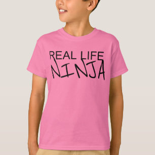 Jungen-wirkliches Leben Ninja Orangen-Shirt T-Shirt
